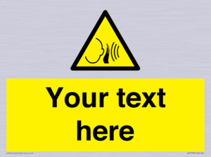 Custom warning sudden loud noise